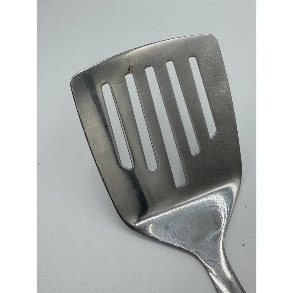 Kenmore Stainless Steel Spatula Turner Black Beige Plastic Handle Solid